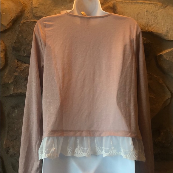 New H&M long sleeve pink lace top - Picture 3 of 4